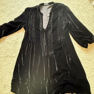 CP Shades black silk/velvet Regina tunic worn once perfect condition. Gorg: XS.